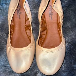 Lucky Brand gold leather flats
